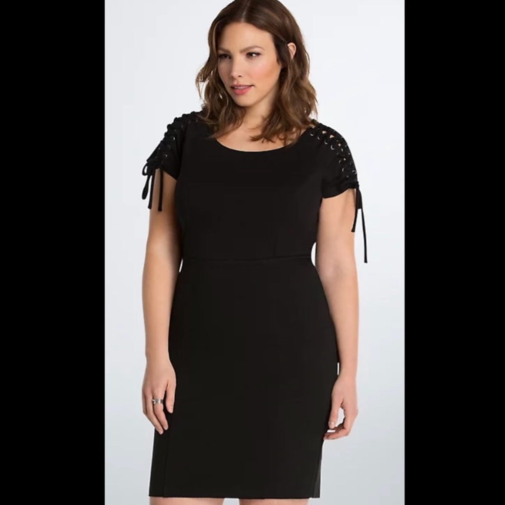 Torrid | Ponte Bodycon Lace Up Dress